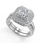 Tianna Double Halo Princess Cut Diamond Engagement Ring - Nivetta
